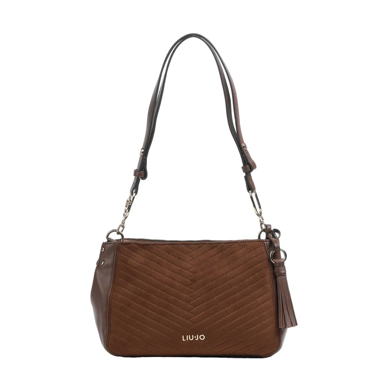 Borsa a spalla Donna con nappina Marrone chiaro