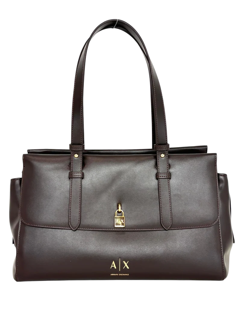 BORSA DONNA MARRONE IN ECO-PELLE
