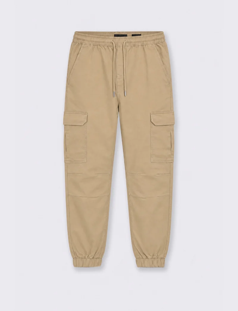 PANTALONI CARGO SLIM FIT - Beige