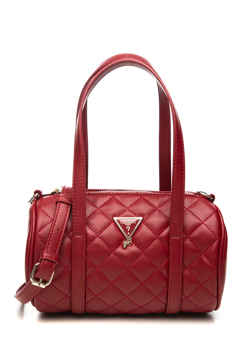 Borsa Guess Girl Faux Fur Barrel Bag Bambina Rosso Granada