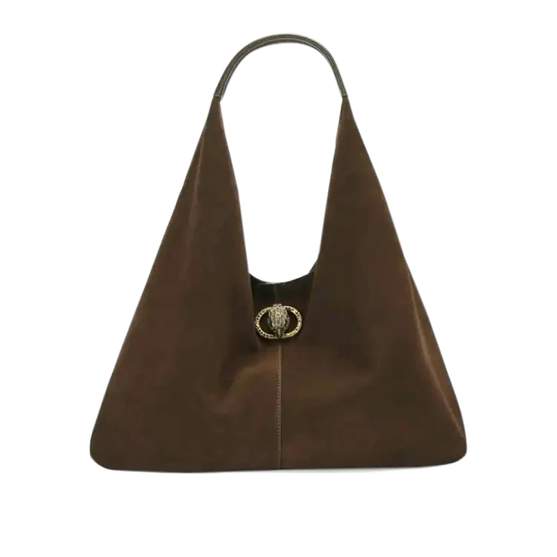Borsa Donna Kurt Geiger London Large Chelsea Slouch Hobo Marrone