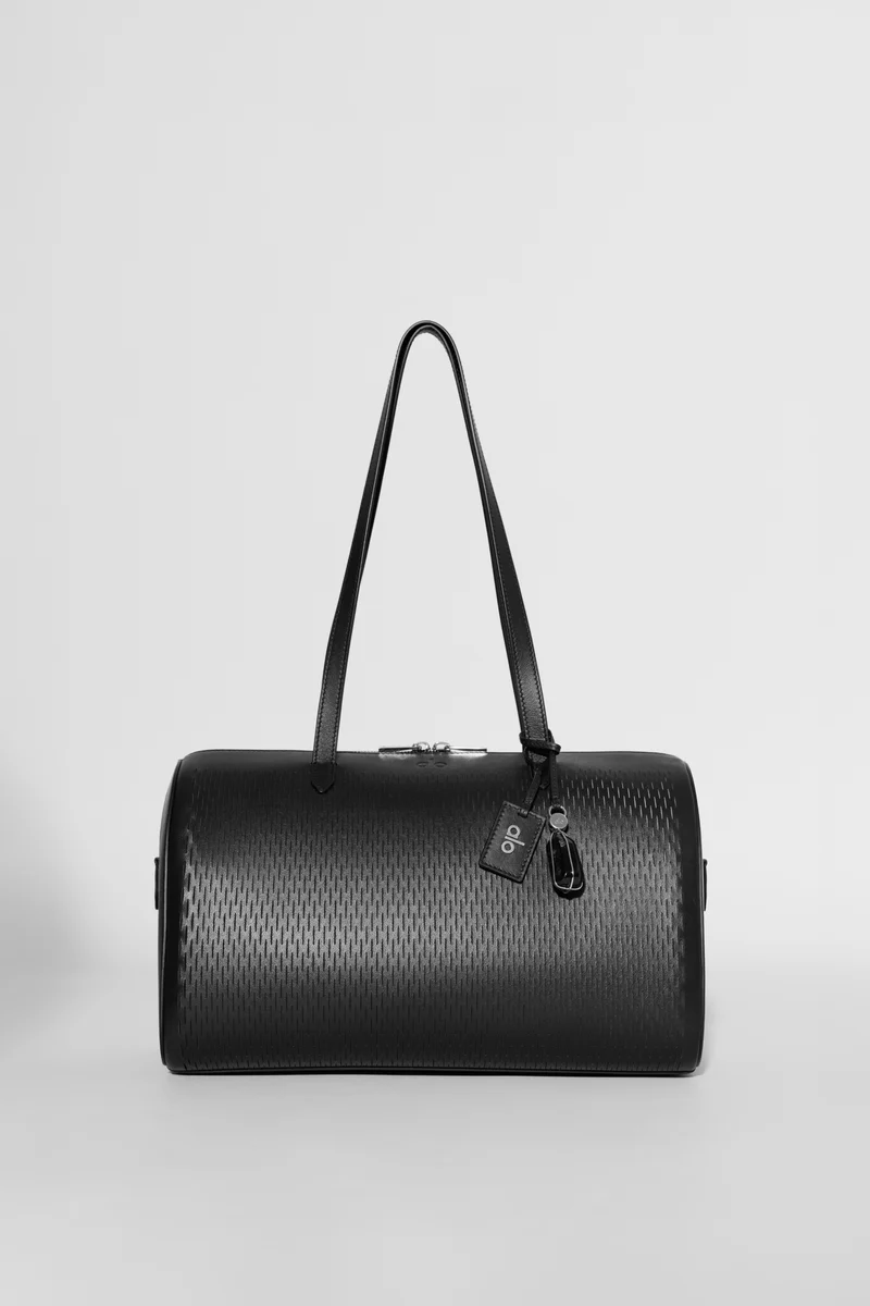 ALO Leather Mesh Shoulder Voyage - Black Leather Mesh
