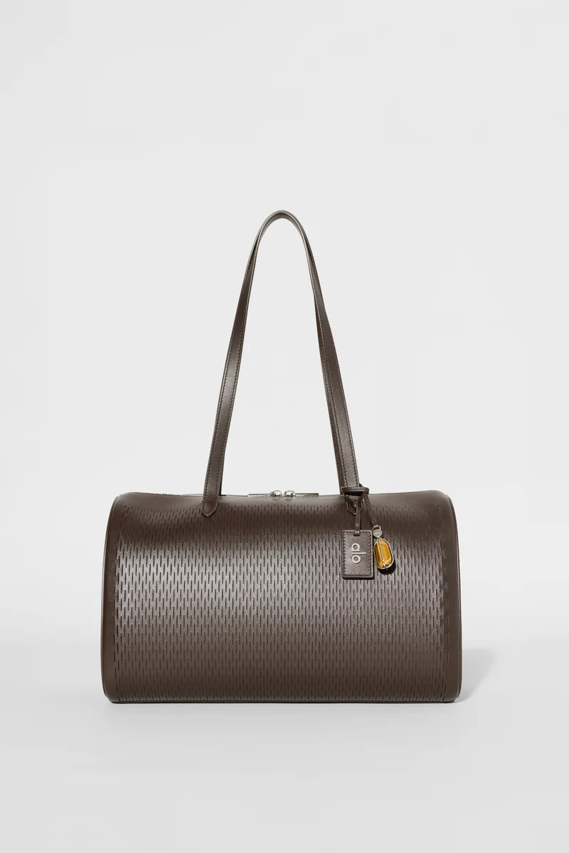 ALO Leather Mesh Shoulder Voyage - Espresso Leather Mesh