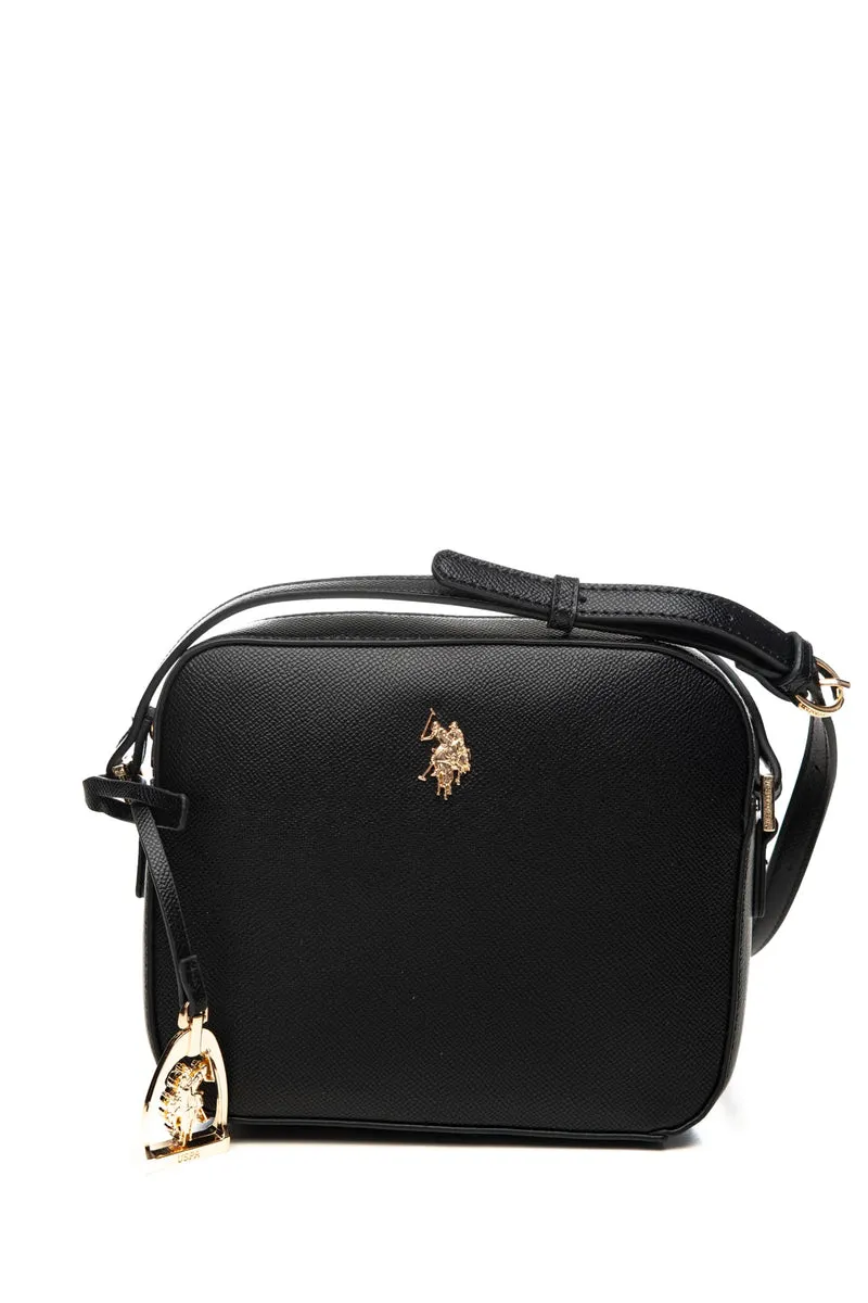 Borsa U.S. Polo Assn Jones Cb Da Donna Nera In Poliuretano
