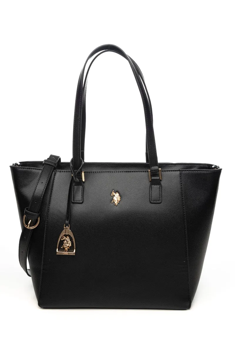 Borsa U.S. Polo Assn Jones Sh Da Donna Nera In Poliuretano