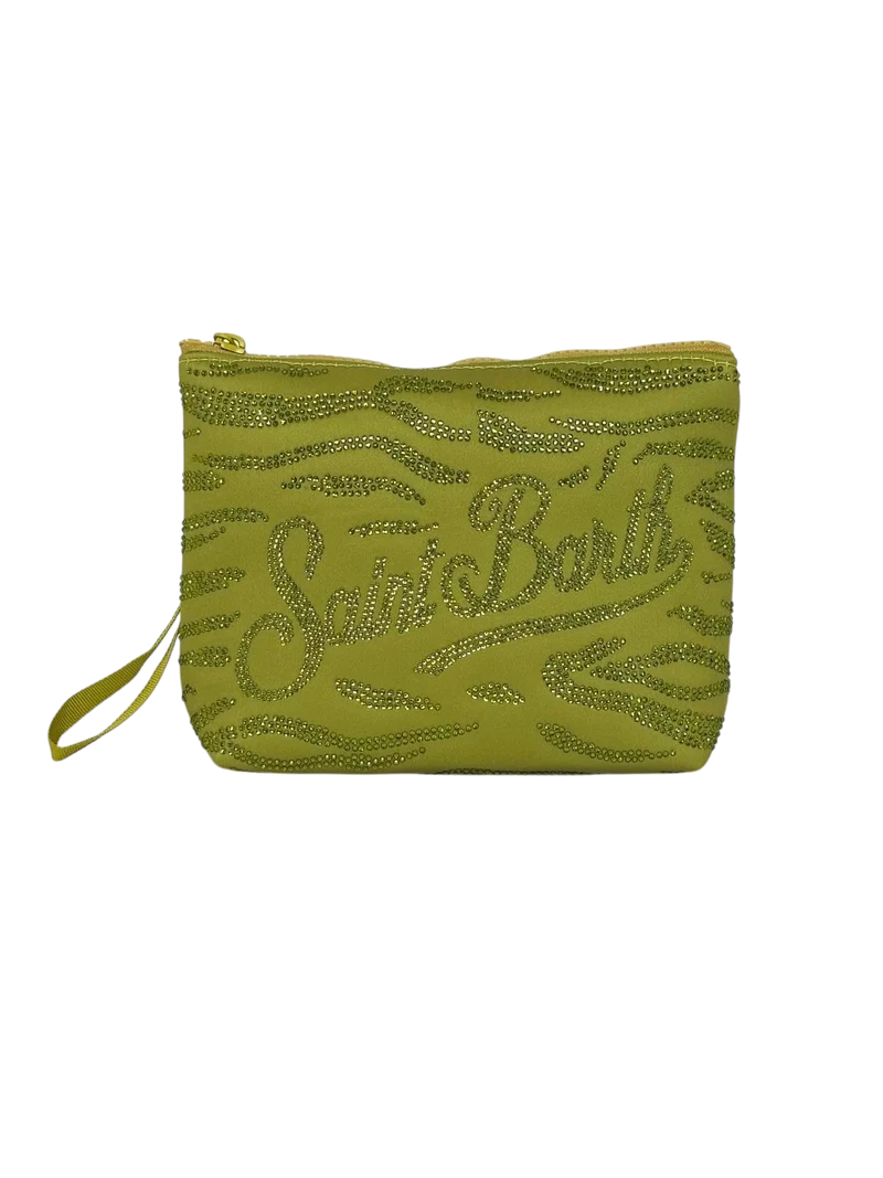 POCHETTE VERDE CON STRASS