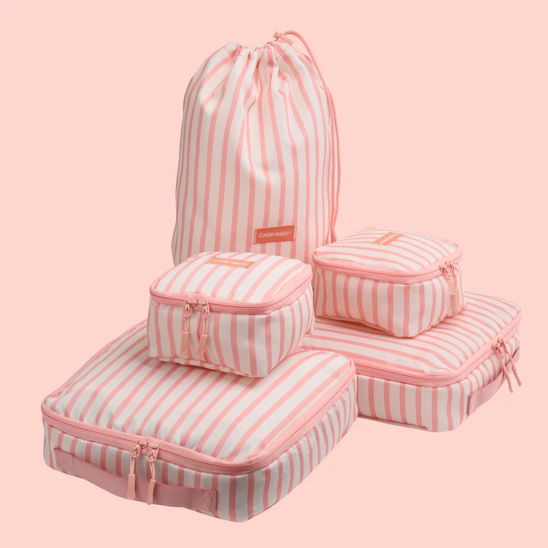 Classic Striped 5-Piece Packing Cube Set