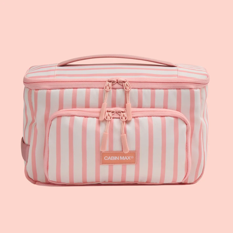 Classic Striped Toiletries Bag