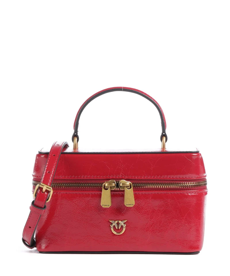 Pinko Vanity Mini Borsa a tracolla rosso rio/antique gold