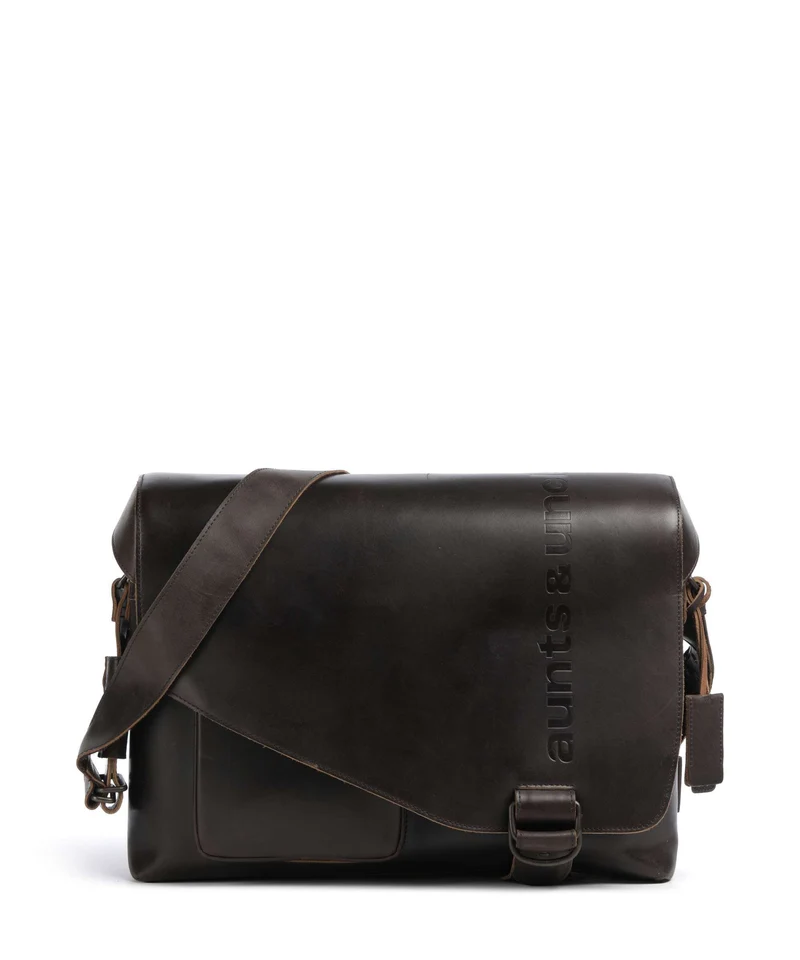 Aunts & Uncles Heritage Big Judd Borsa messenger dark brown