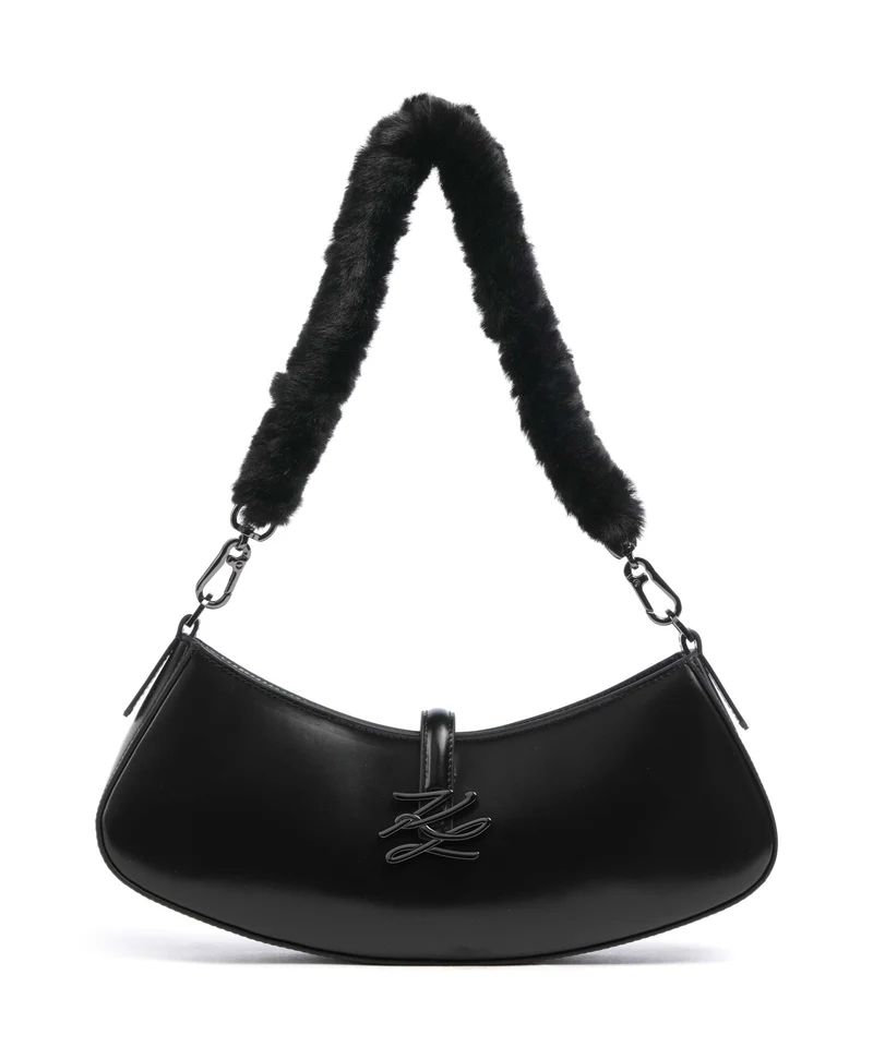 Karl Lagerfeld K/Autograph Small Borsa a spalla black gunmetal