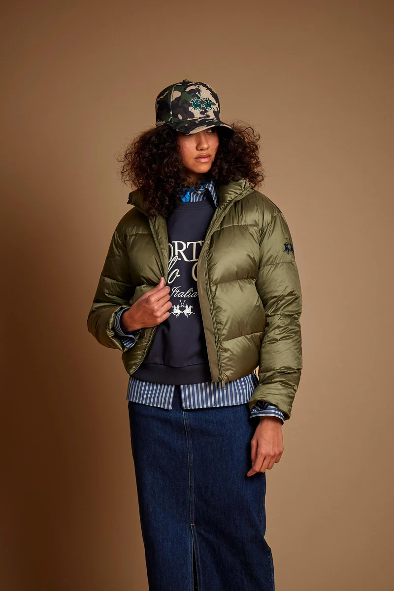 Damen Daunenjacke aus irisierendem Nylon, mit Daunen gefüttert - Deborah