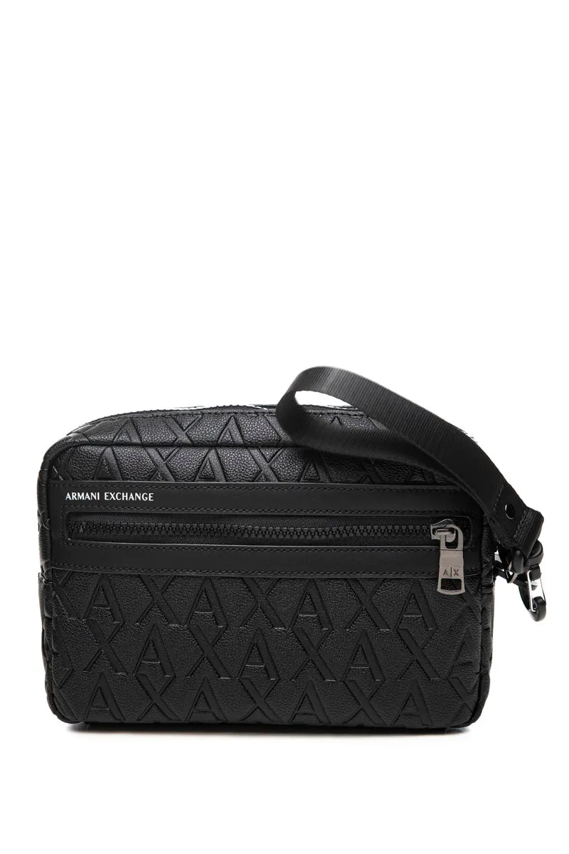 Pochette Beauty Caase Armani Exacchange Liam Da Uomo Nera In Poliuretano