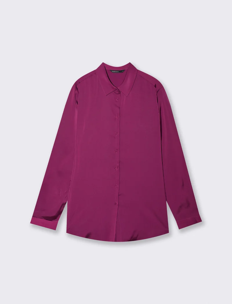 Camicia manica lunga elegante e versatile - Viola ametista