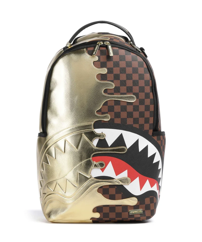 Sprayground Sharks In Paris Gold Drip Zaino black/gold