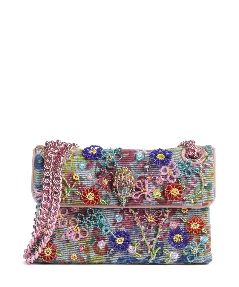 Kurt Geiger Kensington Mini Flower Borsa a spalla blue