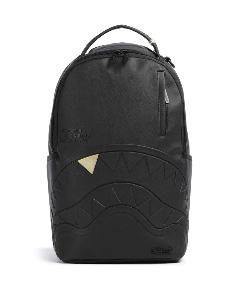 Sprayground Blacked Out Embossed Gold Tooth Zaino black