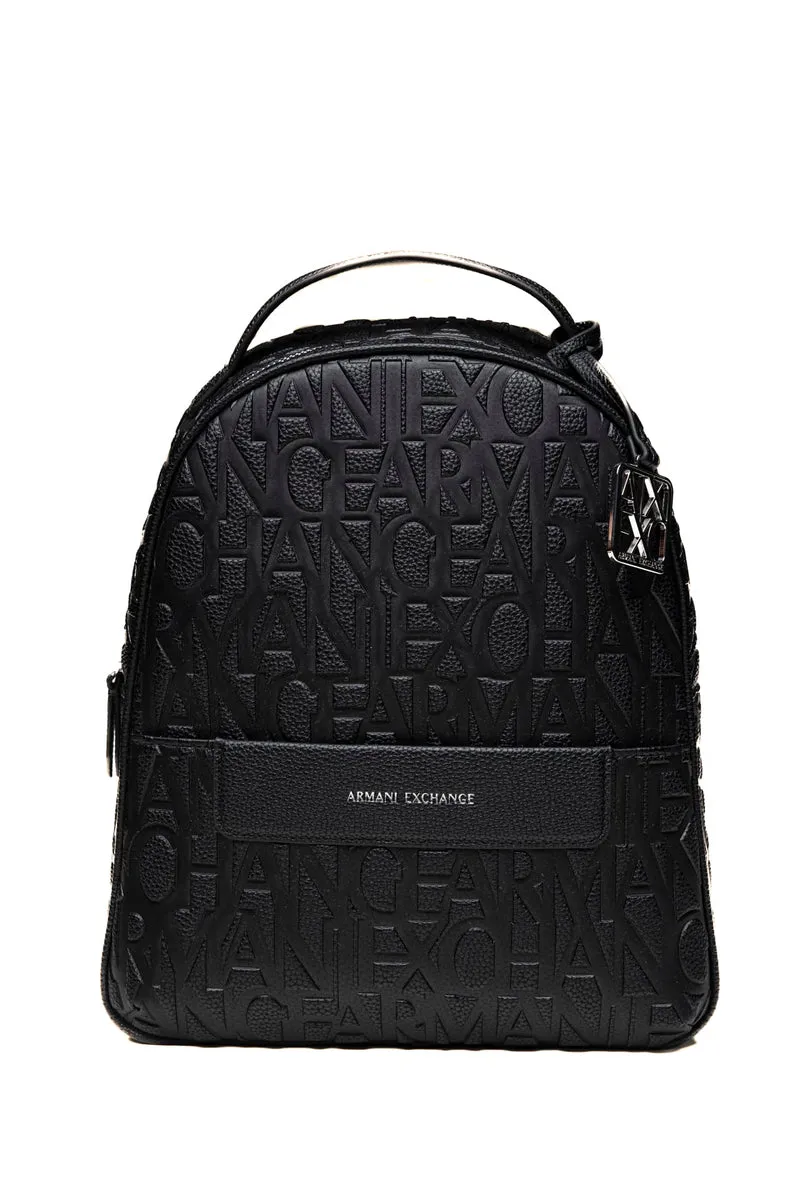 Zaino Armani Exchange Liz Pebble Backpack Da Donna Nero In Poliuretano
