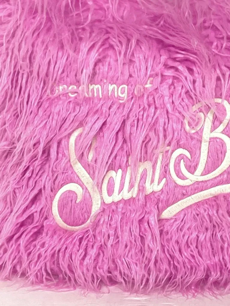 BORSA IN PELO ROSA CON LOGO