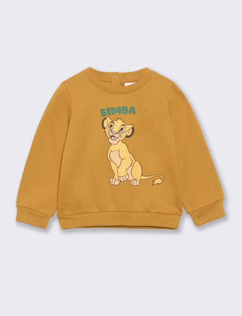 Felpa girocollo Il Re Leone Disney - Ocra