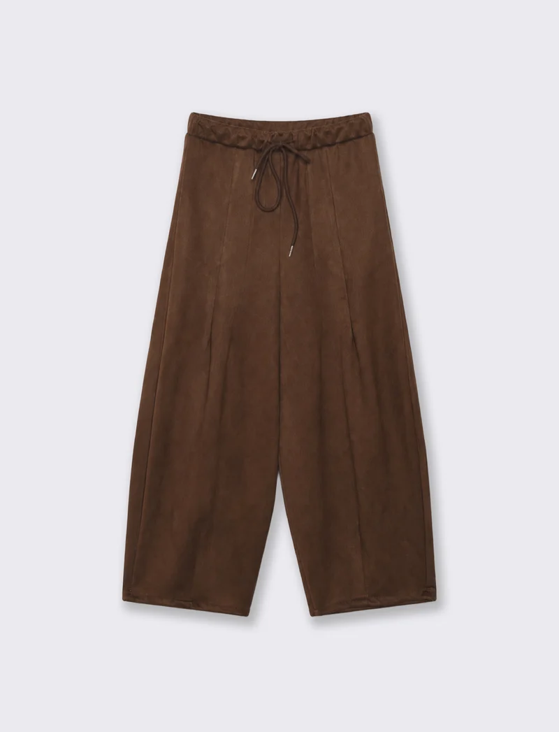 PANTALONE BARREL CON COULISSE - Moro