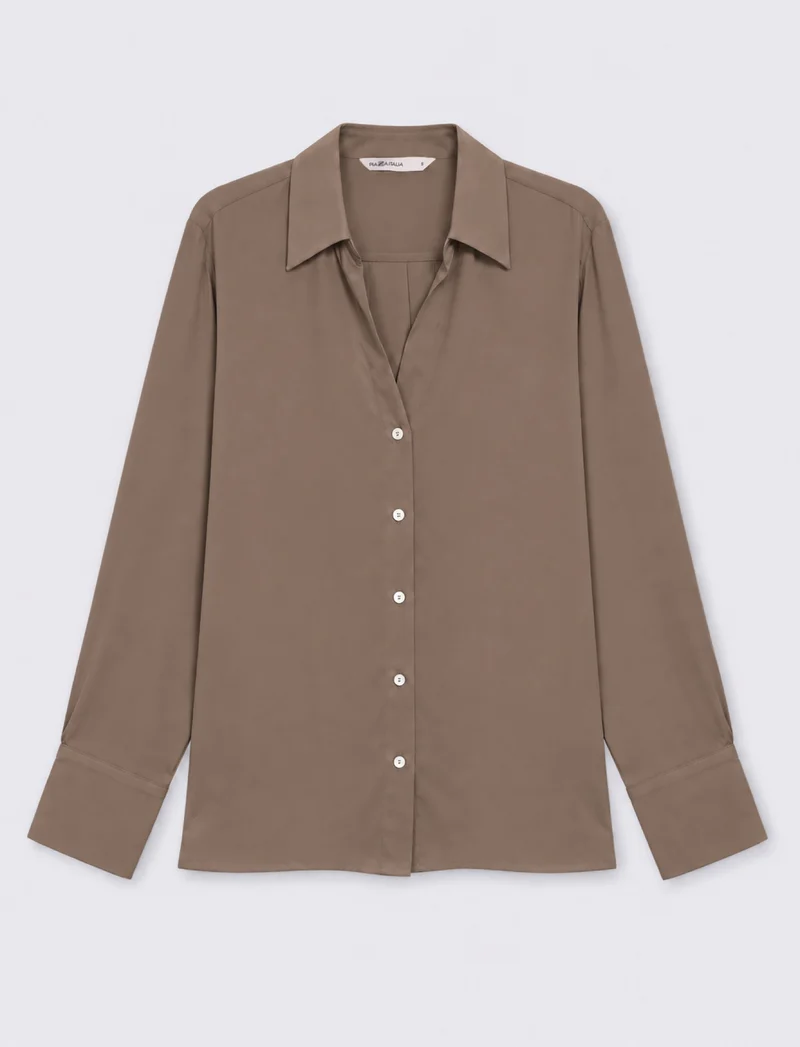 Camicia a manica lunga - Grigio mastice