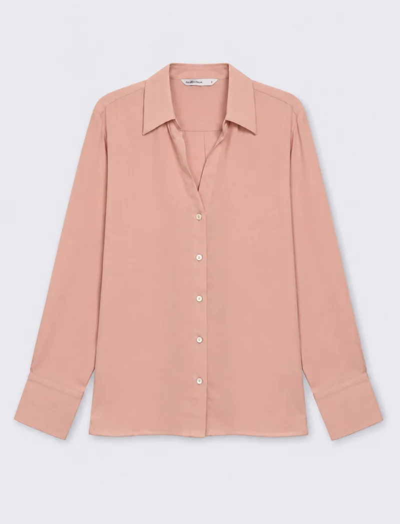 Camicia a manica lunga - Rosa antico