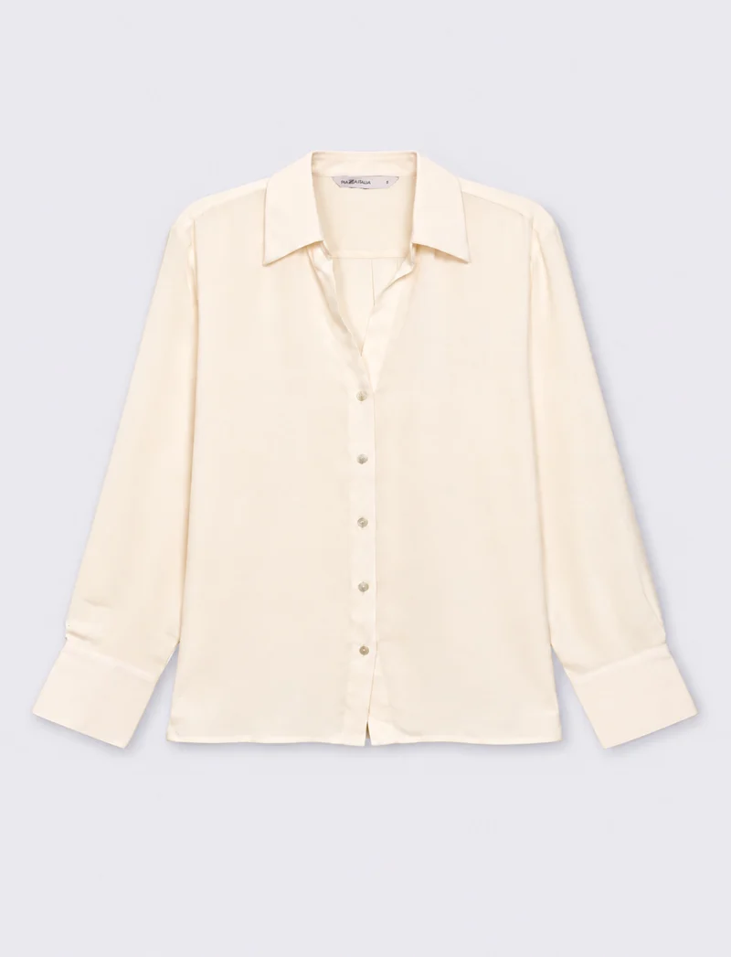 Camicia a manica lunga - Avorio
