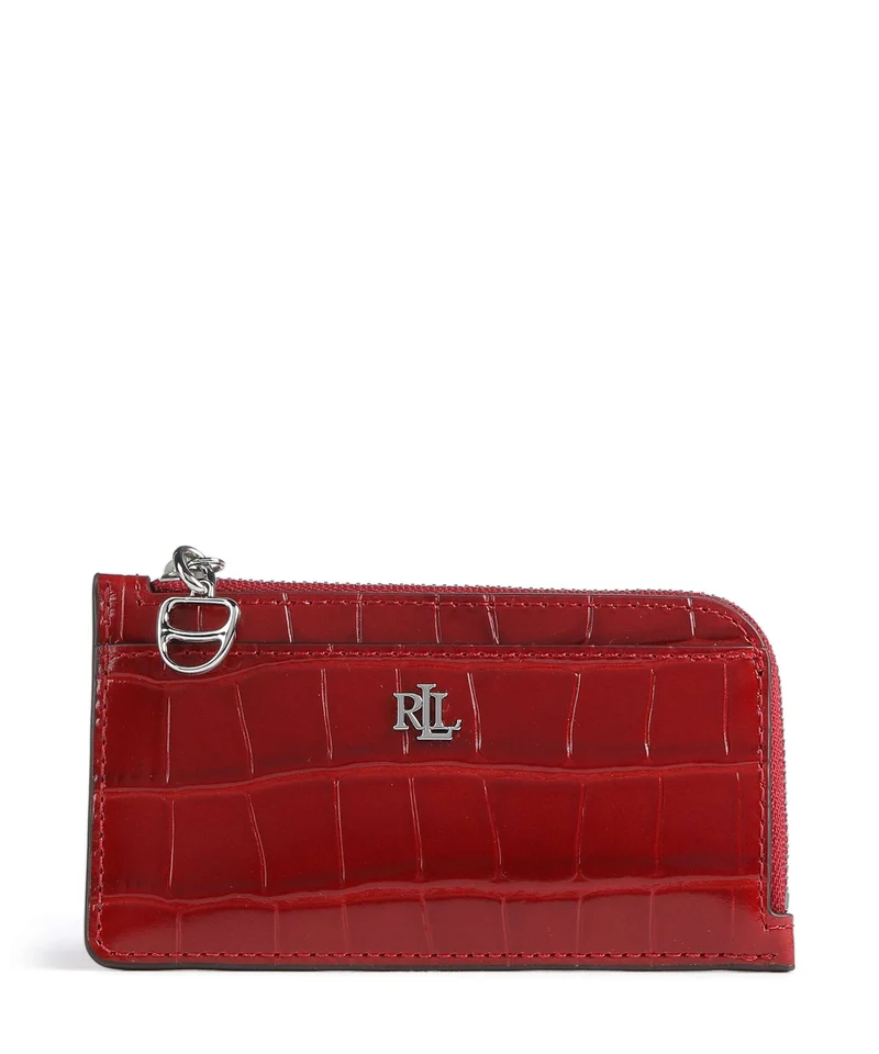 Lauren Ralph Lauren Small Porta carte di credito festive red