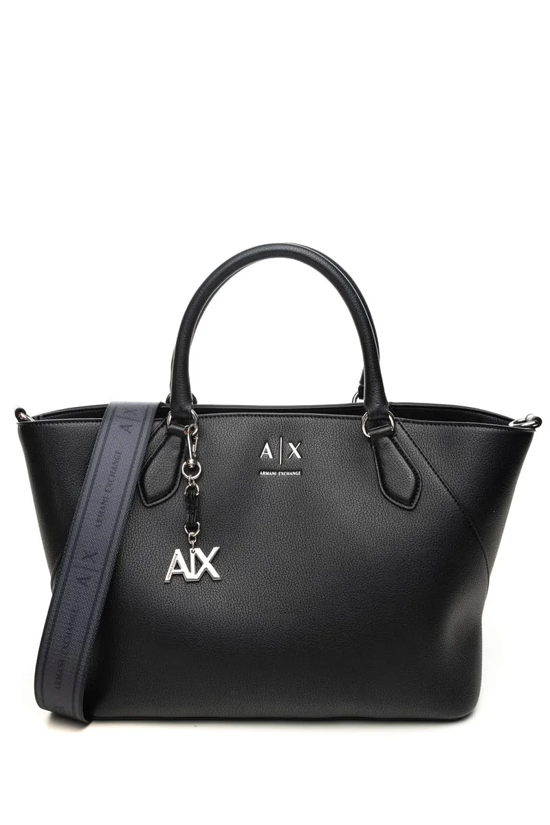 Borsa Armani Exchange Isabel Sh Tt Da Donna Nera In Poliuretano