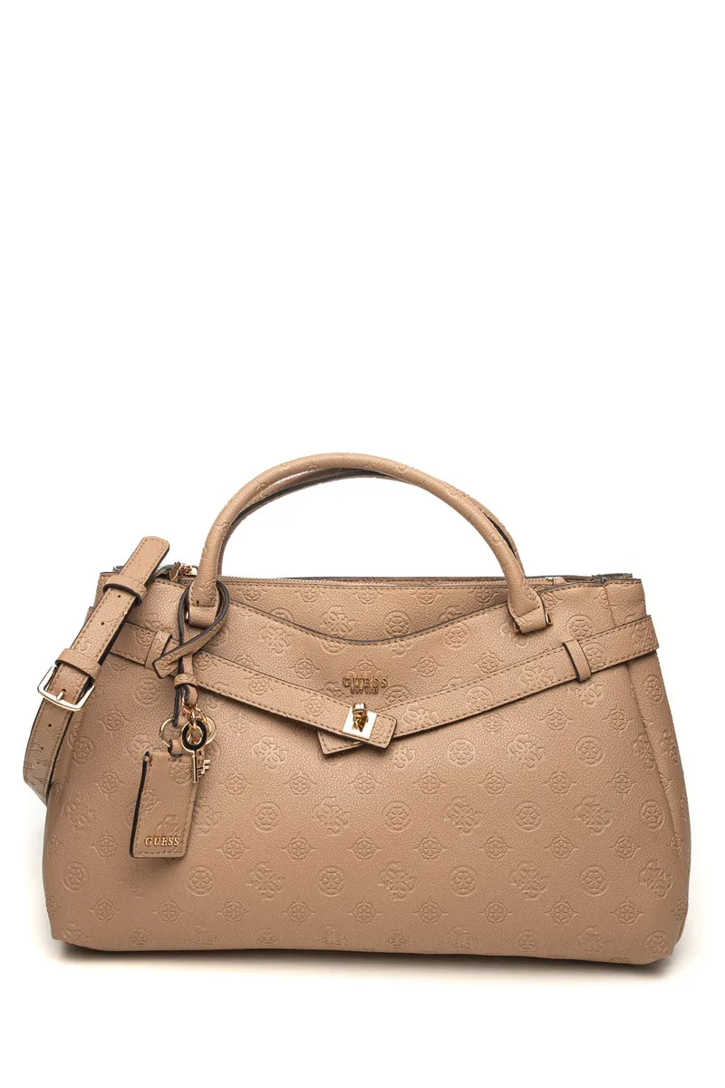 Borsa Guess Ella Sh L Da Donna Camel In Poliuretano
