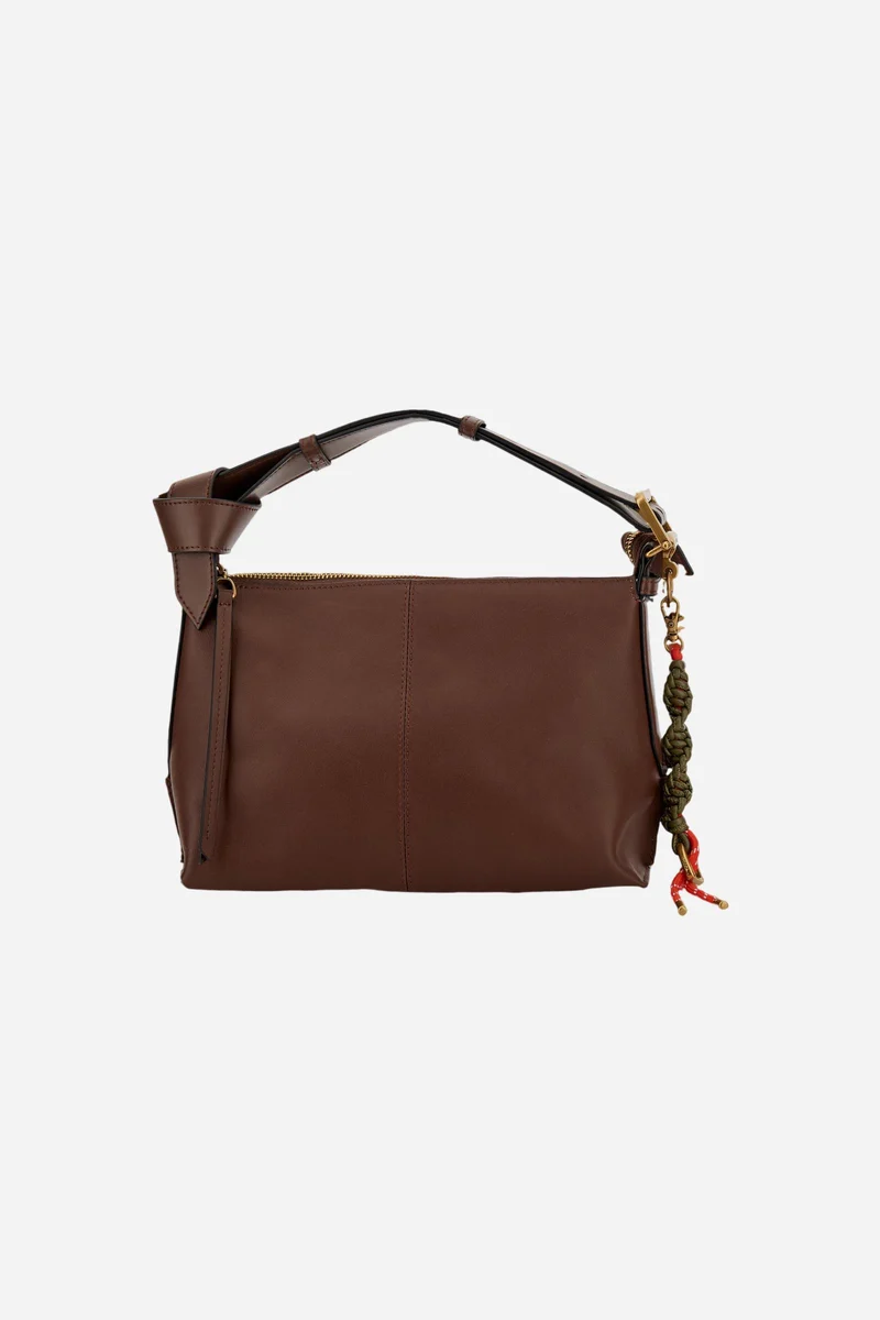 Damen-Schultertasche aus Leder mit Kletterseil-Detail - Andina