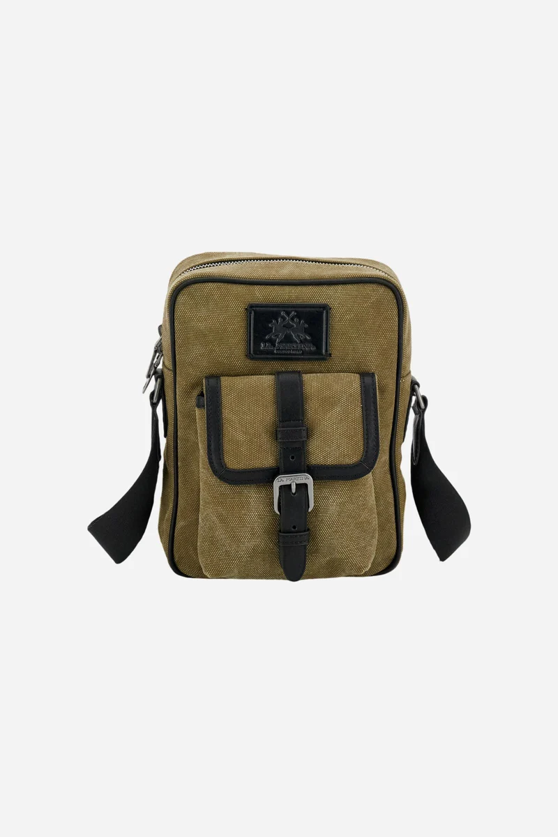 Herren Umhängetasche aus gewaschenem Canvas – Wonderlust Purse
