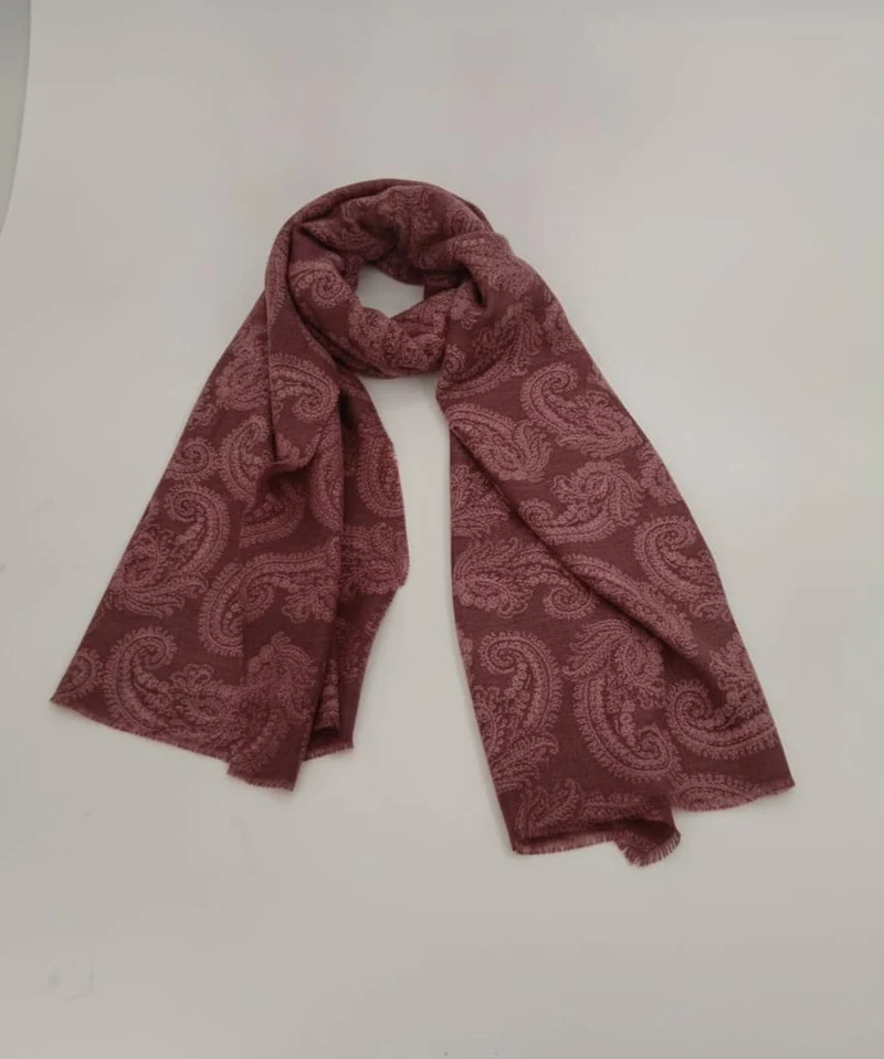 Foulard paisley leggero e trendy - Rosso