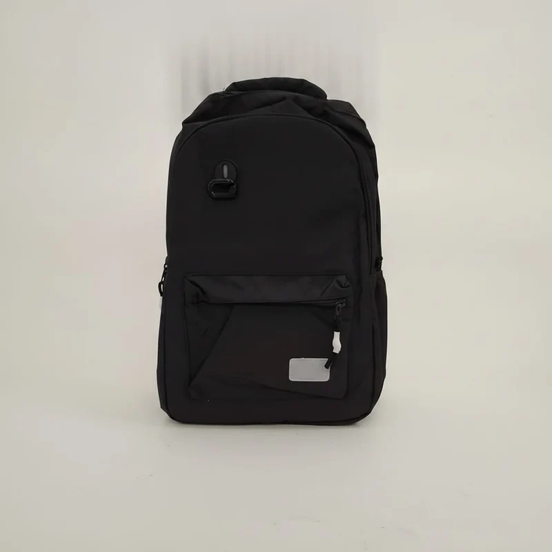Zaino uomo grande tasca in nylon - Nero