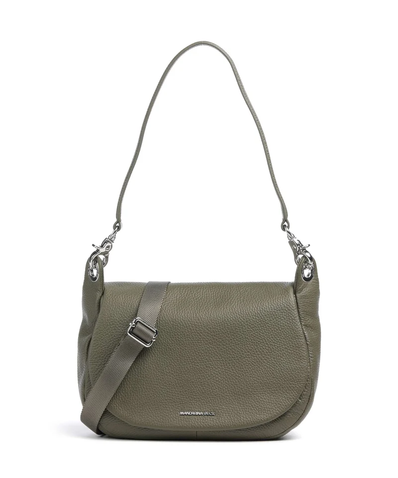 Mandarina Duck Mellow Leather Borsa a spalla winter olive