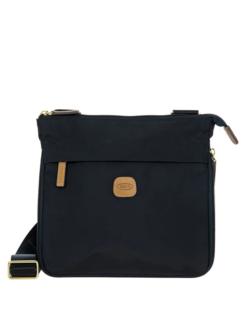 Expandable small shoulder bag in recycled fabric