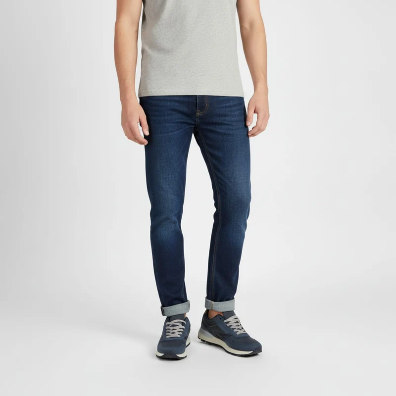 Sneakers grigie con dettagli abbinati - Blu