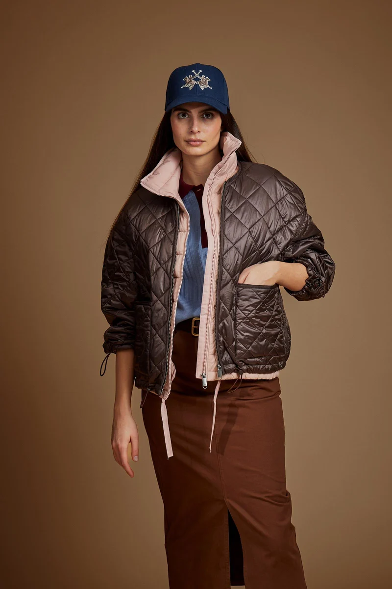 Damen-Steppnylonjacke mit irisierendem Effekt – Dominga
