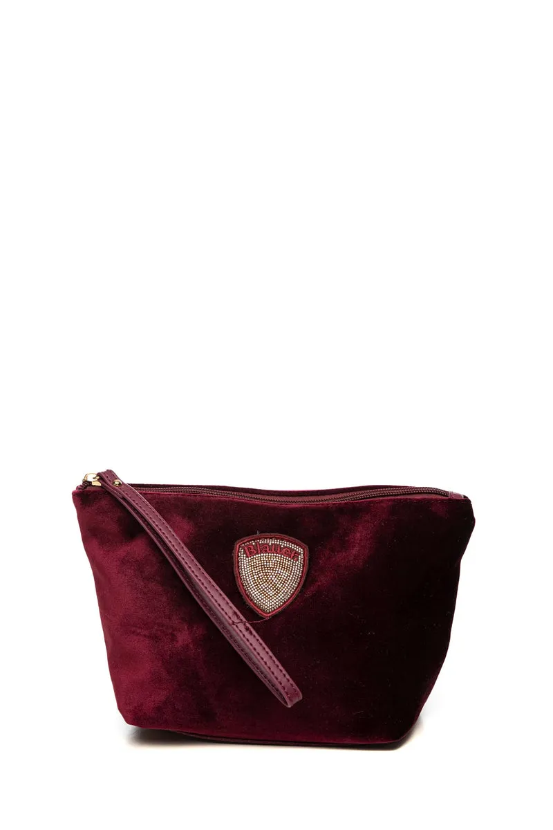 Borsa Blauer F6 Debby Velvet Pochette 16x10x13 Da Donna Vinaccia In Velluto