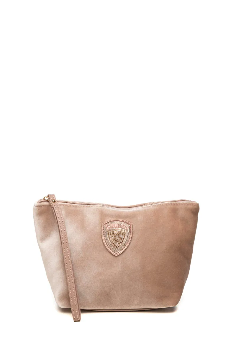 Borsa Blauer F6 Debby Velvet Pochette Donna Nude In Velluto