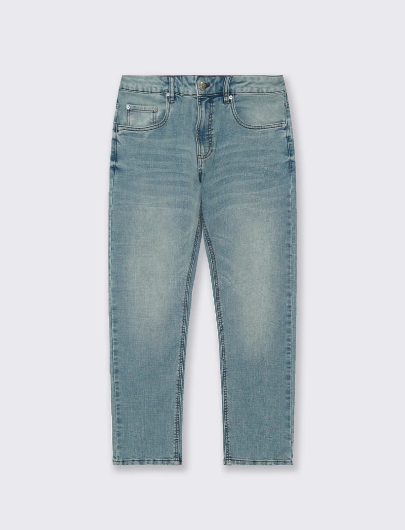 JEANS SLIM FIT BLU CHIARO. - Denim chiaro