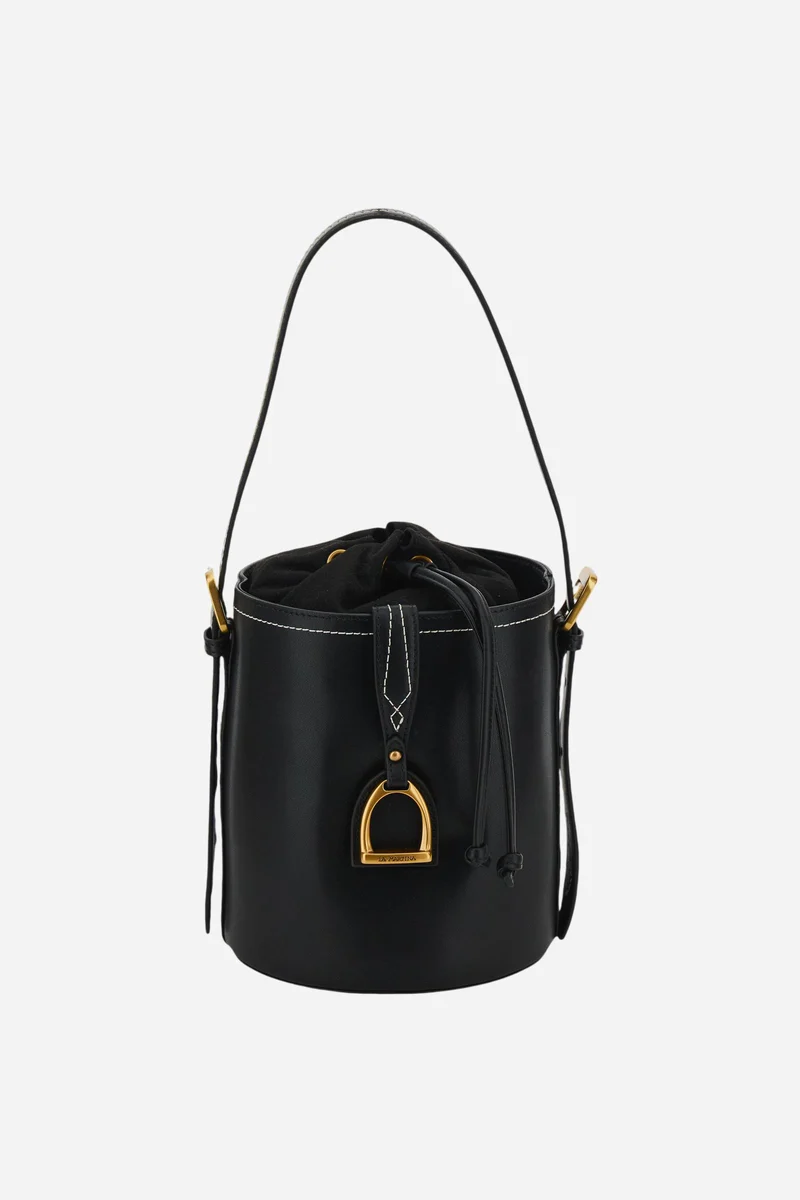 Beuteltasche aus Kalbsleder mit Maxi-Schnalle – Small Bucket