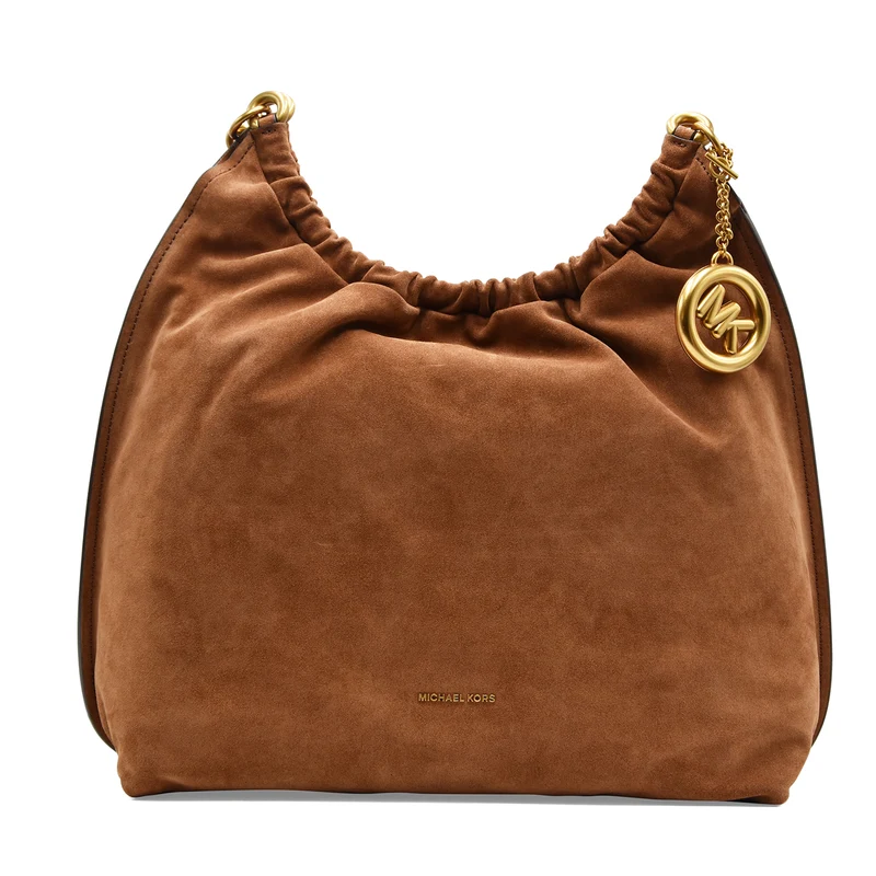 Borsa Michael Kors Shoulder Bag Indie In Pelle Luggage Marrone