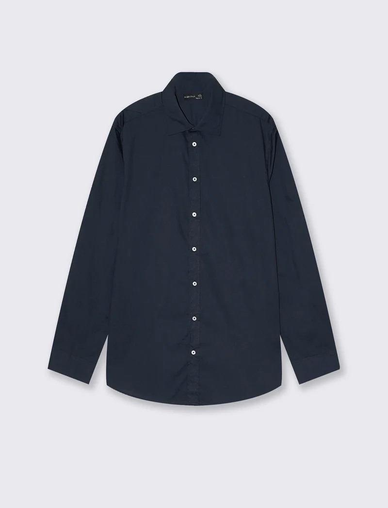 CAMICIA BASIC REGULAR FIT EASY IRON - Blu