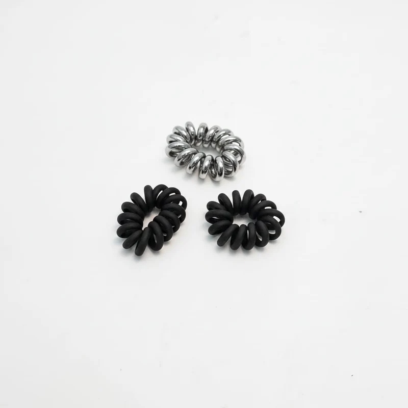 Set 4 elastici ricci soft - Nero