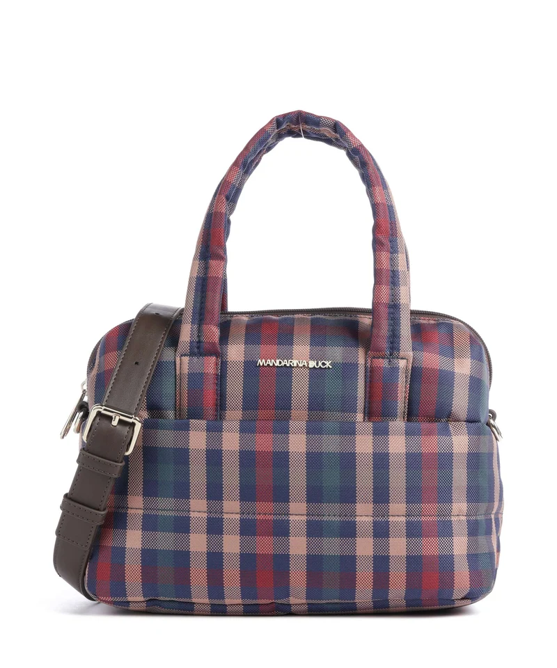 Mandarina Duck Tartan Borsa a mano tartan brown