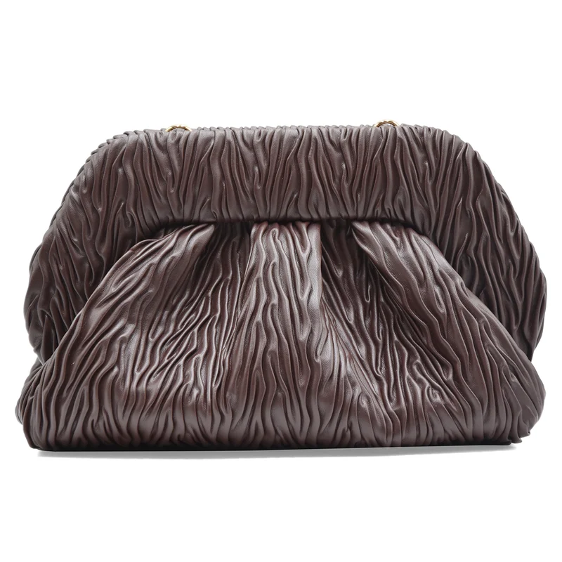Borsa Themoirè Bios Medium Baguette Apple Fabric Chocolate Plum