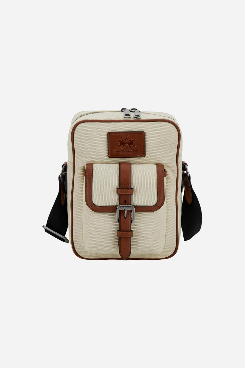 Herren Umhängetasche aus gewaschenem Canvas – Wonderlust Purse