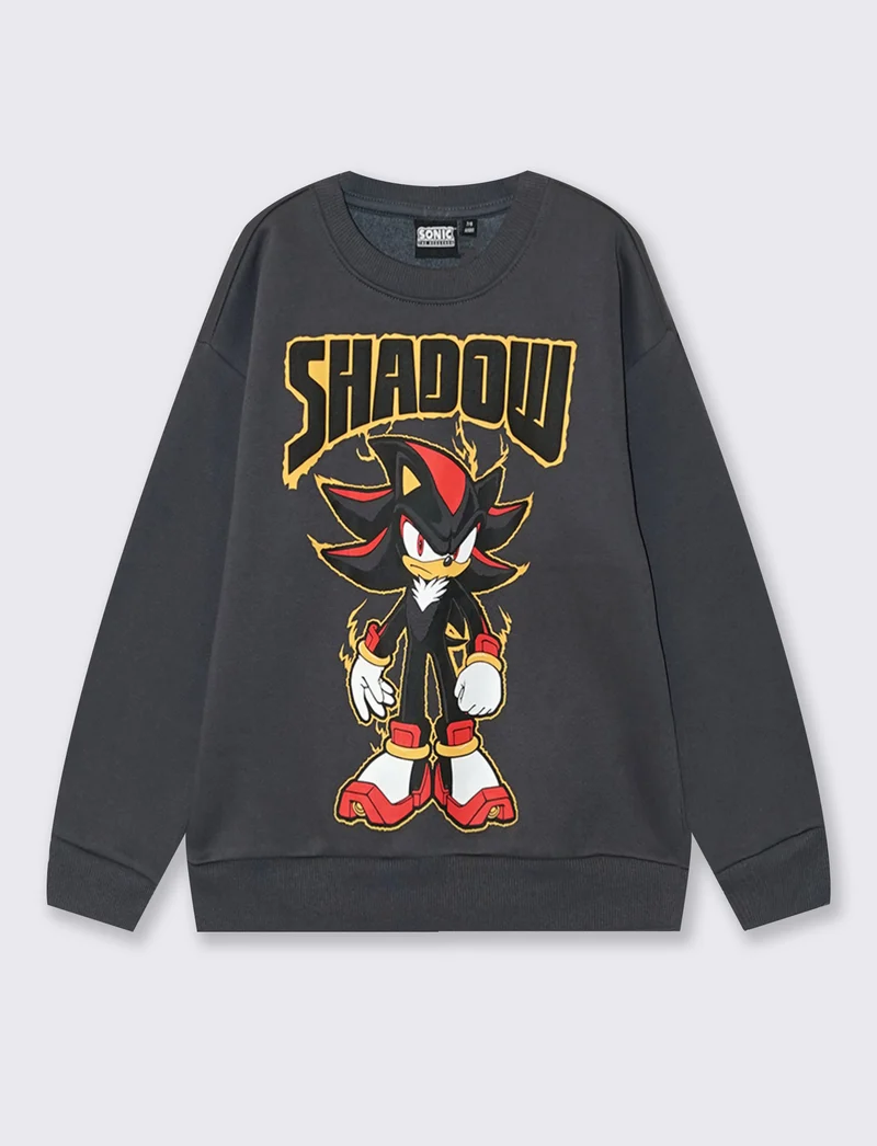 Felpa grigio piombo con Sonic - Grigio piombo
